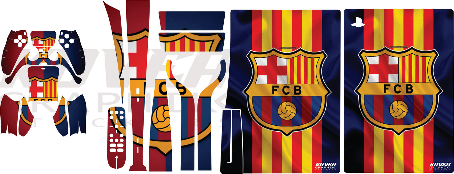 Skin PS5 FC Barcelone – Kit déco personnalisé PlayStation 5 | Kover Graphik