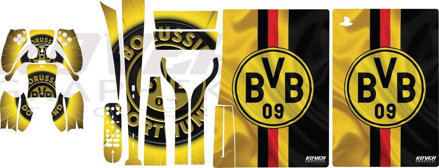 Skin PS5 Borussia Dortmund – Kit déco personnalisé PlayStation 5 | Kover Graphik