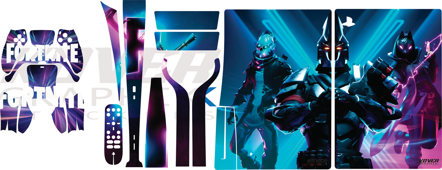 Skin PS5 Fortnite – Sticker Vinyle Premium Console + Manette