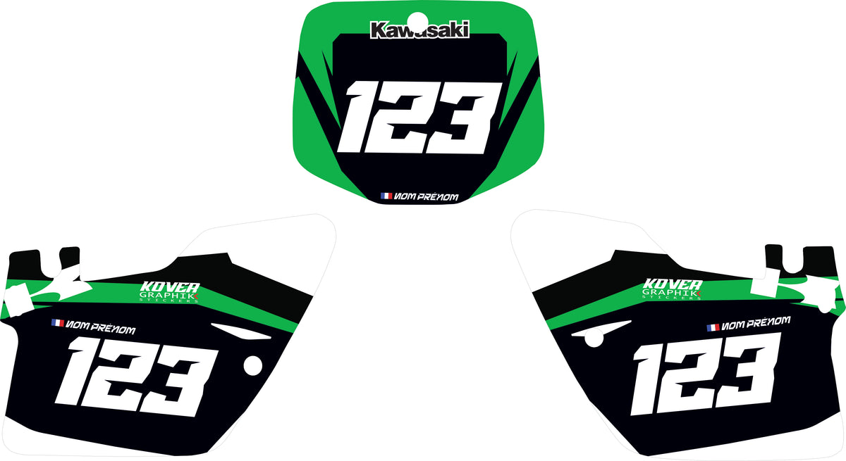 Fond de plaque cross Kawasaki 250 KX 1996 1998 personnalisé