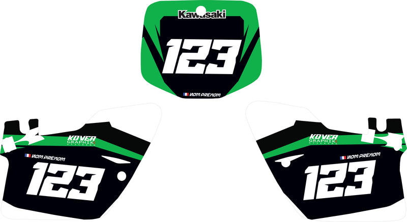 Fond de plaque cross Kawasaki 250 KX 1996 1998 personnalisé-1
