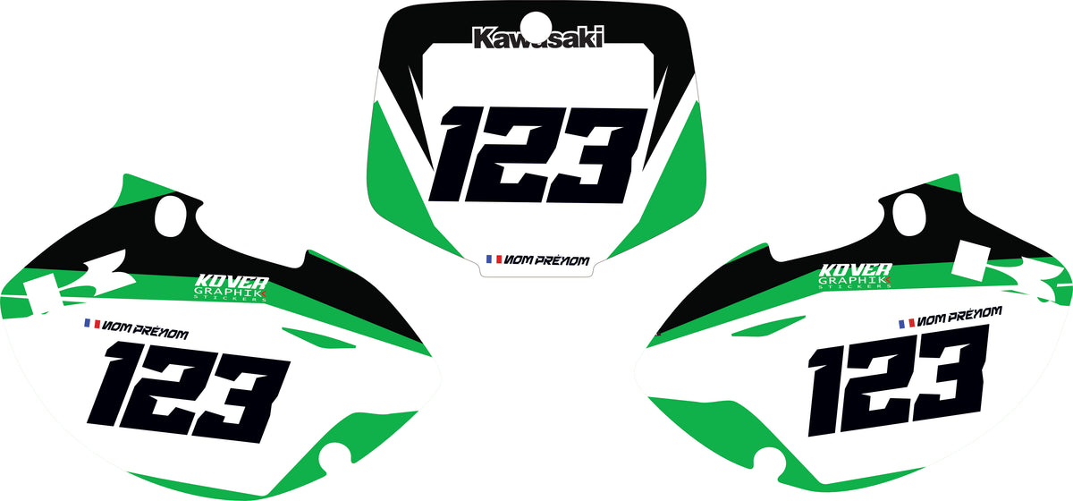 Fond de plaque cross Kawasaki 125 KX 1999 2002 personnalisé-3