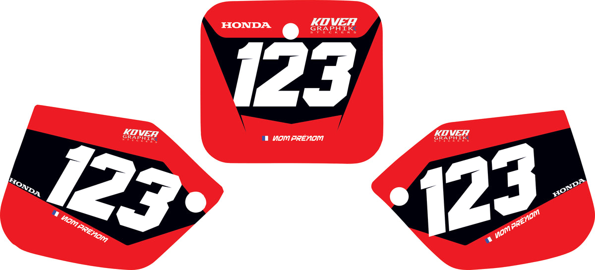 Fond de plaque Honda 125 CR 1988 1990 personnalisé
