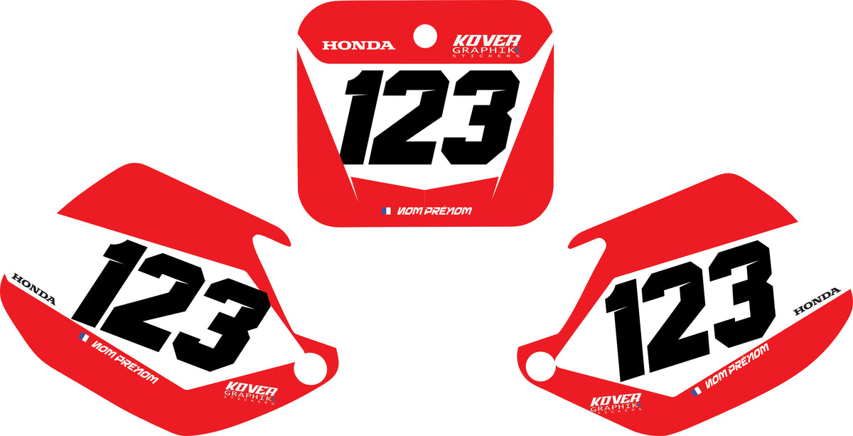 Fond de plaque Honda 125 CR 1990 1991 personnalisé-3