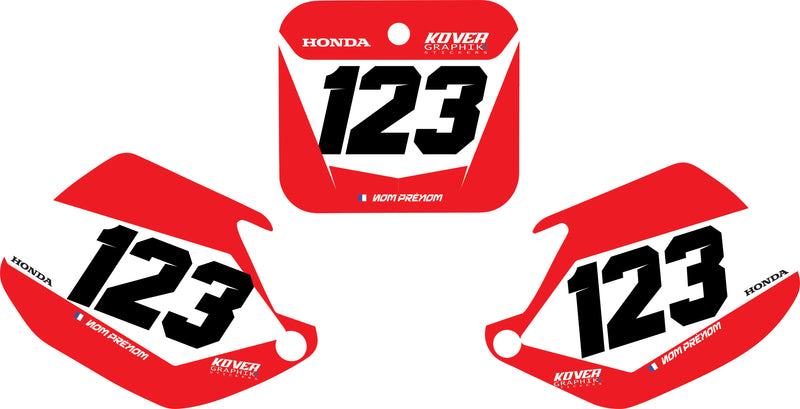 Fond de plaque Honda 125 CR 1990 1991 personnalisé-3