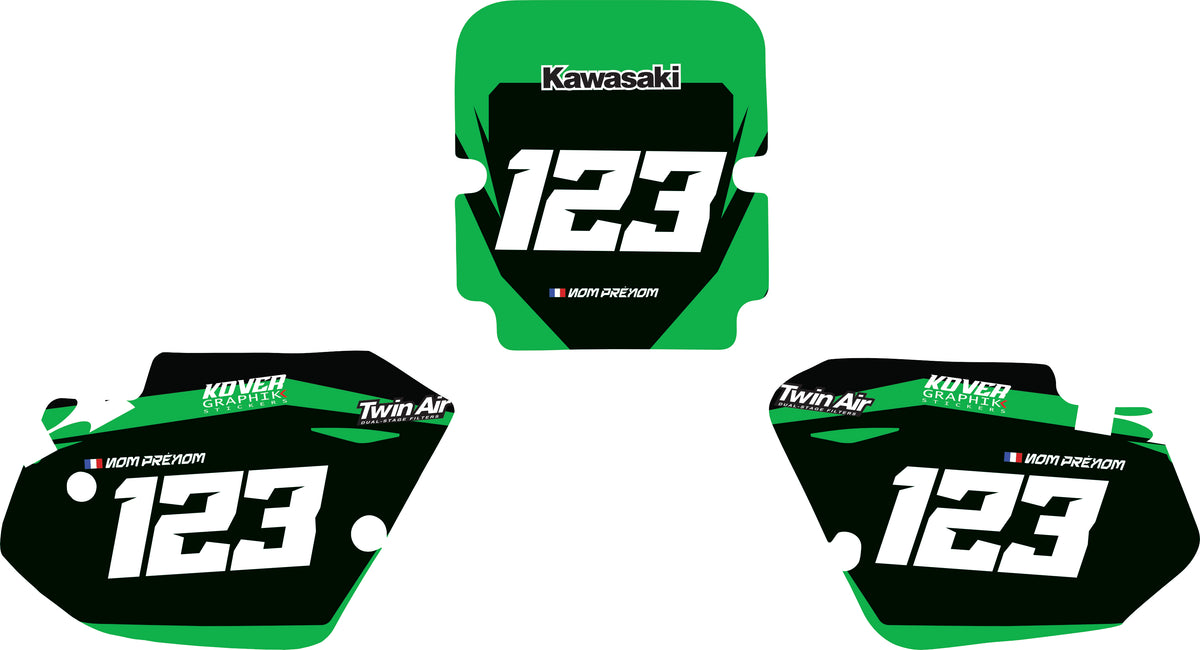 Fond de plaque cross Kawasaki 250 KX 1988 1989 personnalisé-1