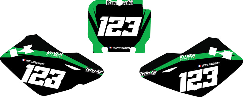 Fond de plaque cross Kawasaki 125 KX 1994 1995 personnalisé-1