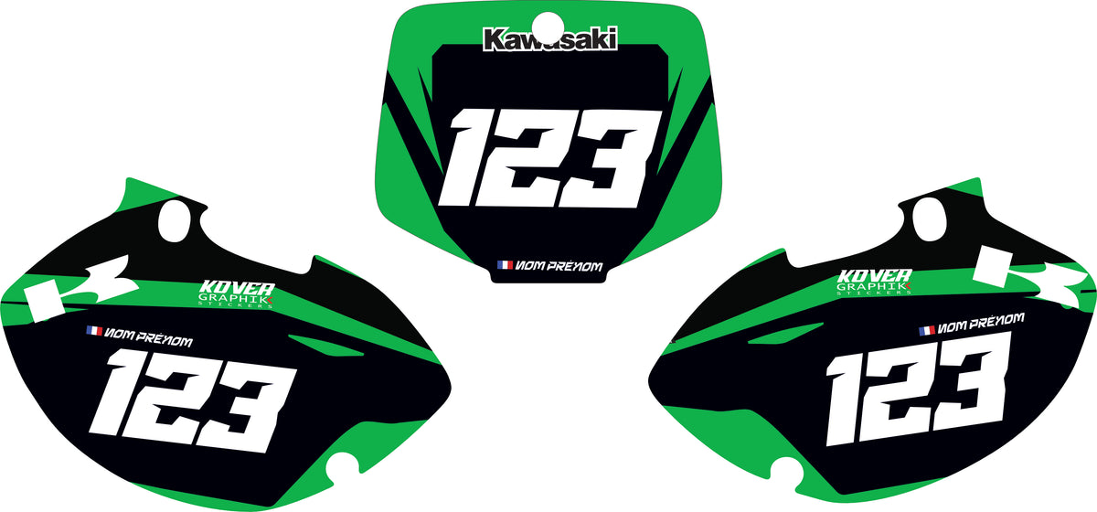 Fond de plaque cross Kawasaki 125 KX 1999 2002 personnalisé