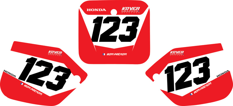 Fond de plaque Honda 125 CR 1988 1990 personnalisé-3