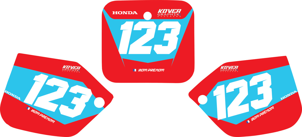 Fond de plaque Honda 125 CR 1988 1990 personnalisé-2
