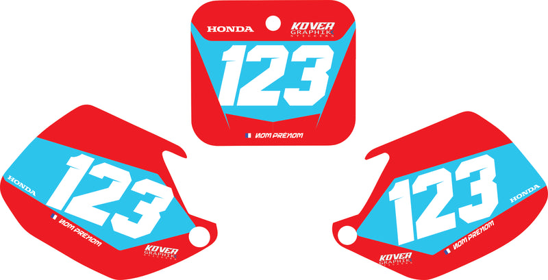 Fond de plaque Honda 125 CR 1990 1991 personnalisé-2