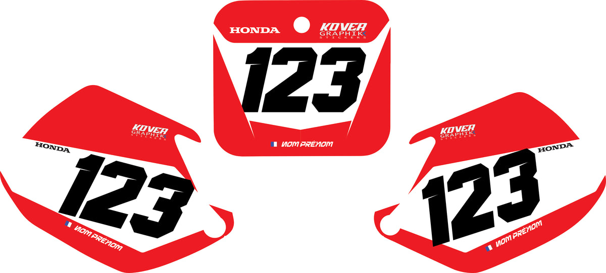 Fond de plaque Honda 250 CR 1990 1992 personnalisé-3