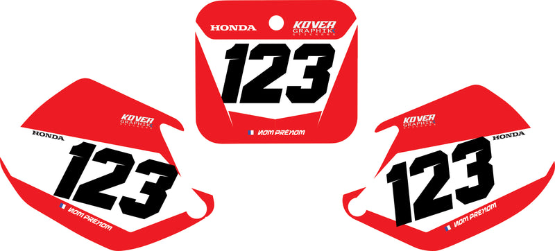 Fond de plaque Honda 250 CR 1990 1992 personnalisé-3
