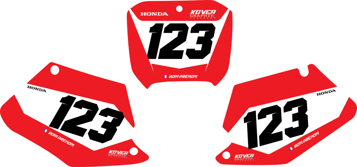Fond de plaque Honda 250 CR 2000 2001 personnalisé-3