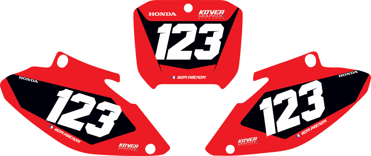 Fond de plaque Honda 250 CR 2002 2005 personnalisé