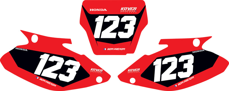 Fond de plaque Honda 250 CR 2006 2013 personnalisé-1