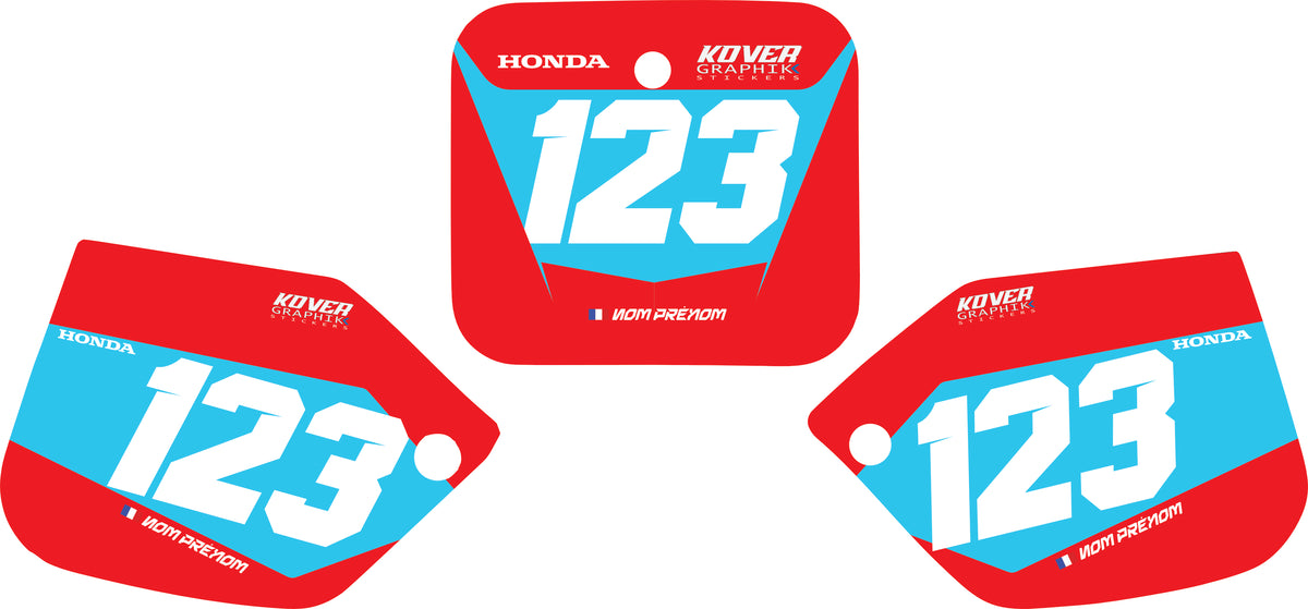 Fond de plaque Honda 250 CR 1988 1989 personnalisé-2