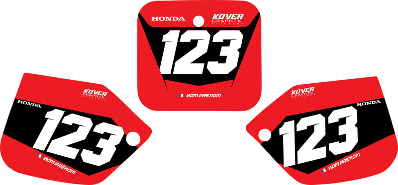 Fond de plaque Honda 250 CR 1988 1989 personnalisé-1