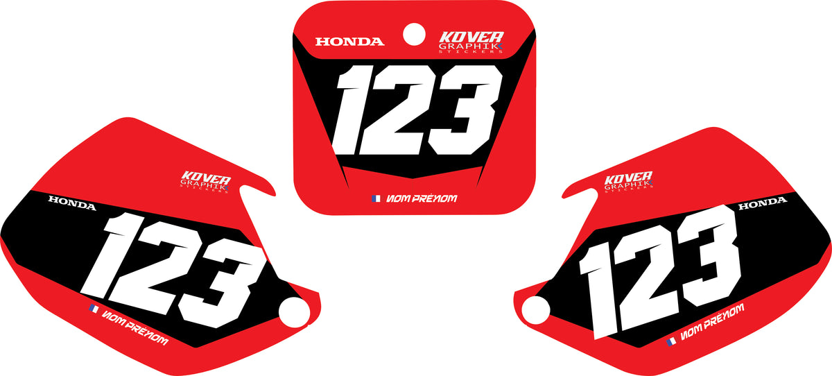 Fond de plaque Honda 250 CR 1990 1992 personnalisé-1