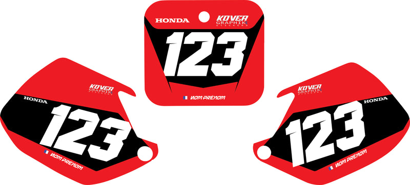 Fond de plaque Honda 250 CR 1990 1992 personnalisé-1