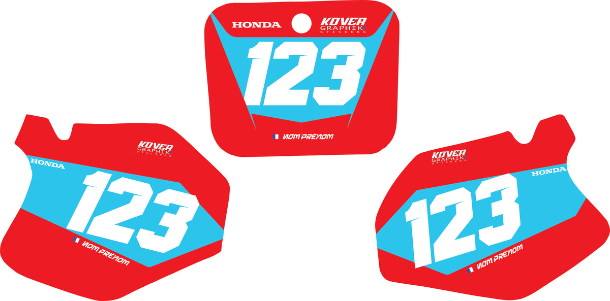 Fond de plaque Honda 250 CR 1995 1996 personnalisé-2