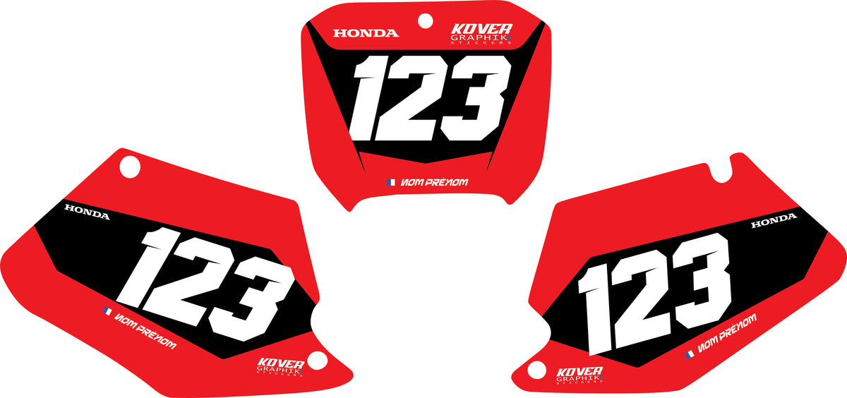 Fond de plaque Honda 250 CR 2000 2001 personnalisé