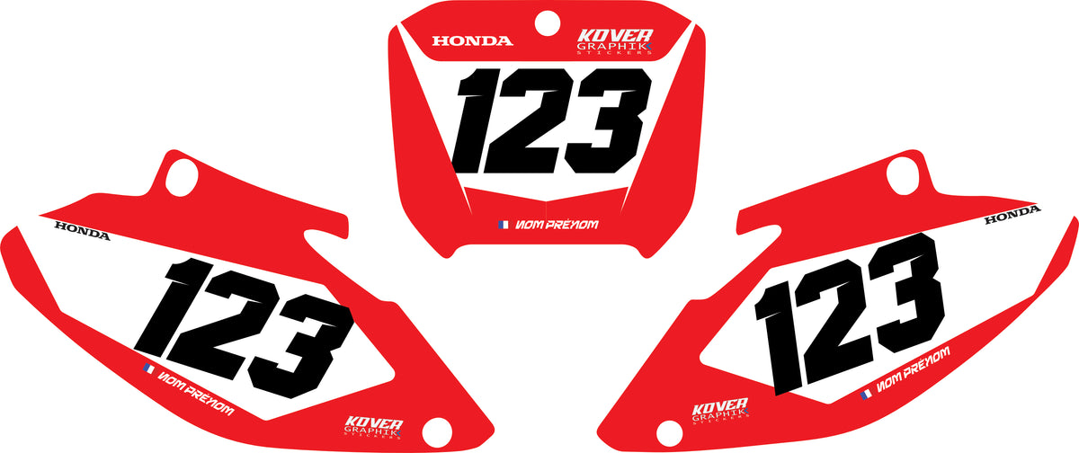 Fond de plaque Honda 250 CR 2002 2005 personnalisé-3