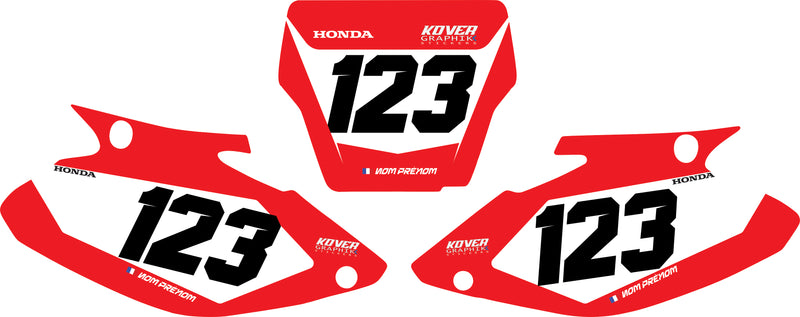 Fond de plaque Honda 250 CR 2006 2013 personnalisé-3