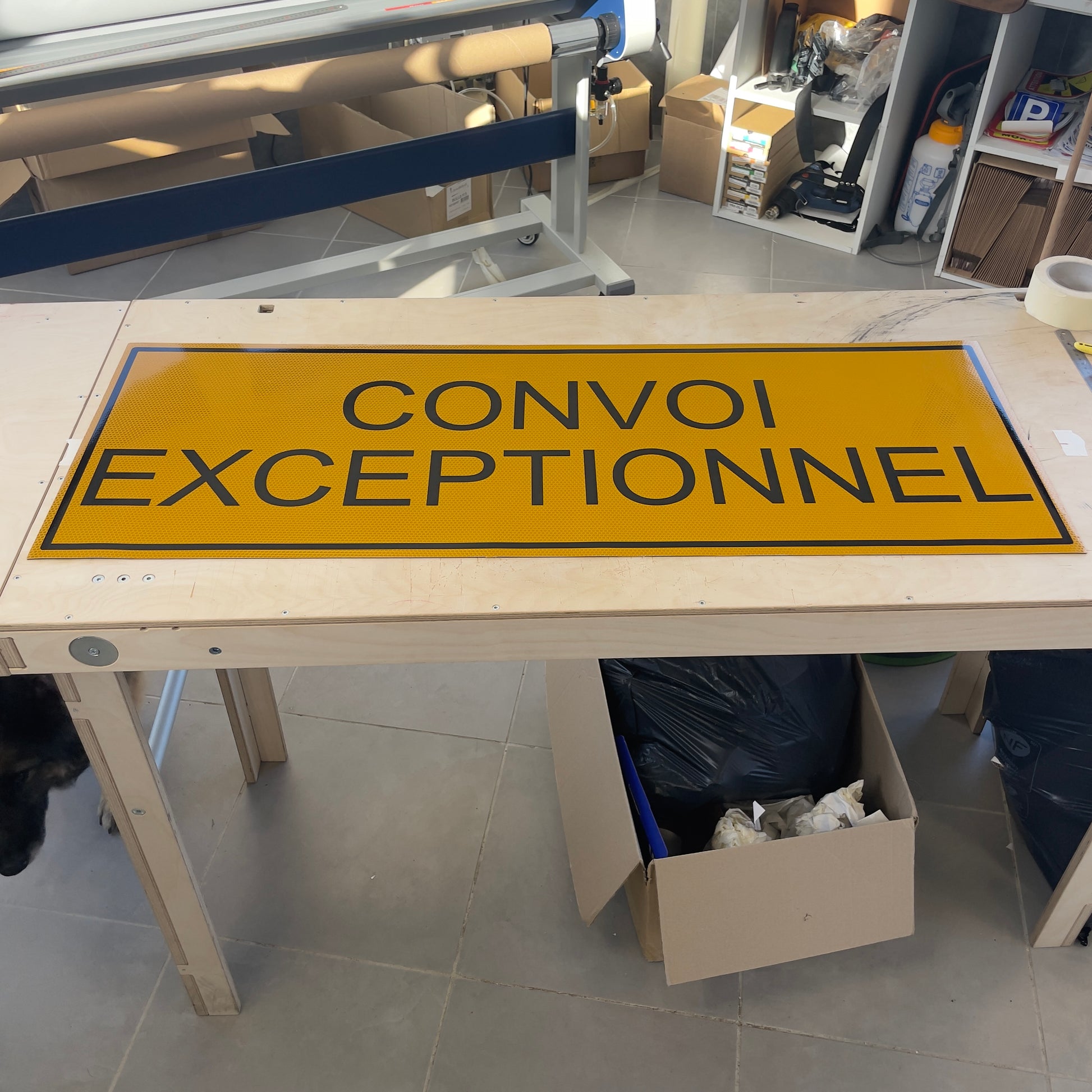 Plaque magnétique CONVOI EXCEPTIONNEL – Jaune réfléchissant – Dimensions réglementaires-5