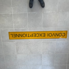 Plaque magnétique CONVOI EXCEPTIONNEL – Jaune réfléchissant – Dimensions réglementaires-6