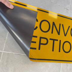 Plaque magnétique CONVOI EXCEPTIONNEL – Jaune réfléchissant – Dimensions réglementaires-4