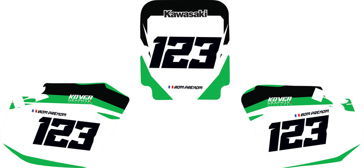 Fond de plaque cross Kawasaki 500 KX 1988 2004 personnalisé-3