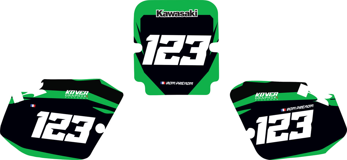 Fond de plaque cross Kawasaki 500 KX 1988 2004 personnalisé