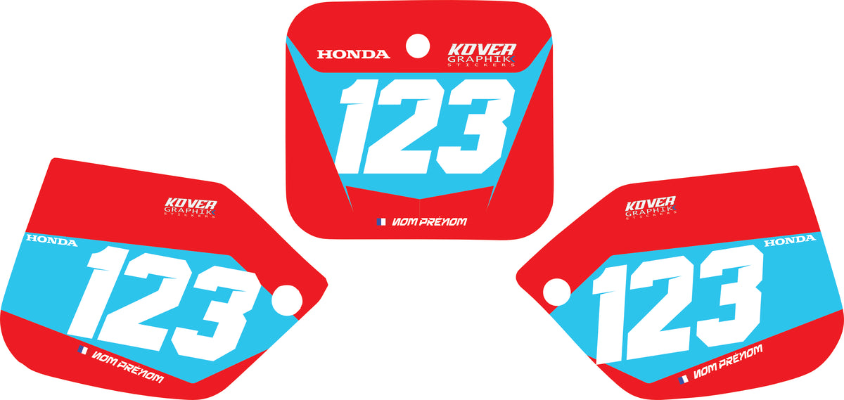 Fond de plaque Honda 500 CR 1988 1990 personnalisé-2