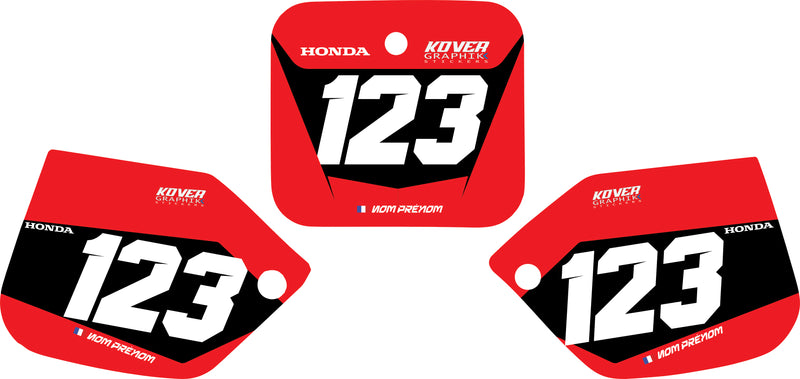 Fond de plaque Honda 500 CR 1988 1990 personnalisé-1