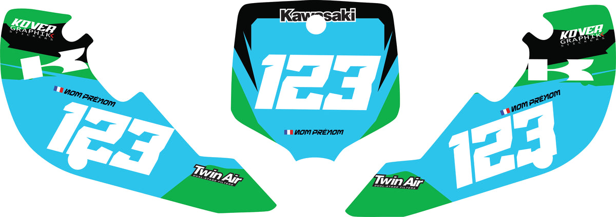 Fond de plaque cross Kawasaki 65 KX 2000 2013 personnalisé-2