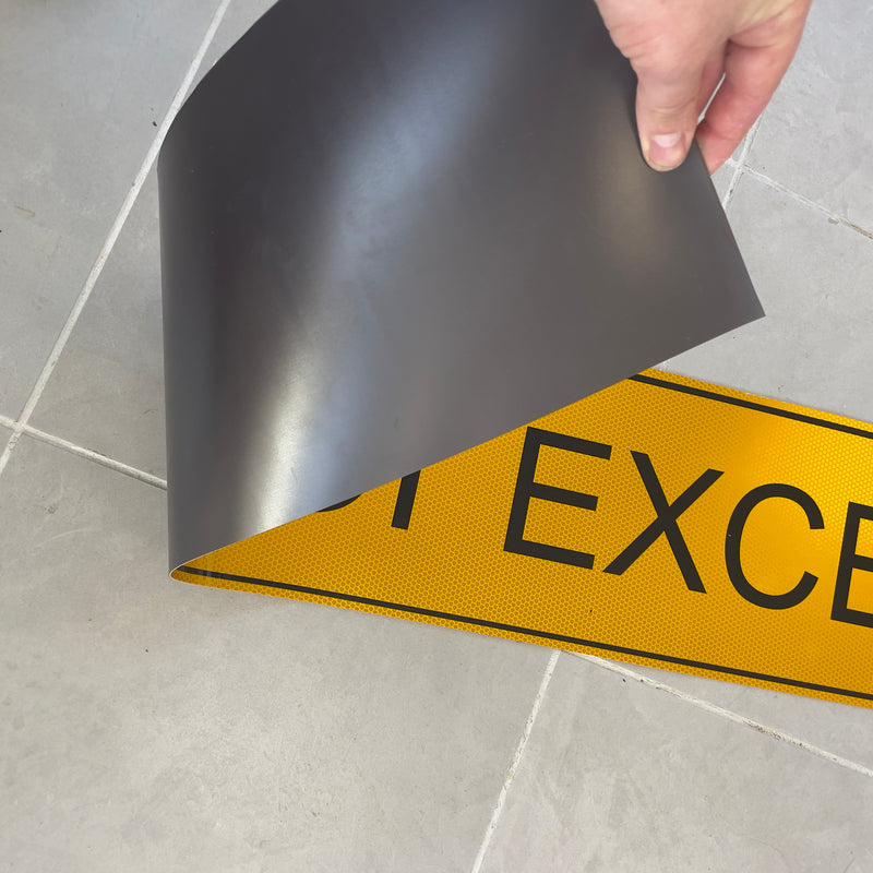 Plaque magnétique CONVOI EXCEPTIONNEL – Jaune réfléchissant – Dimensions réglementaires-3