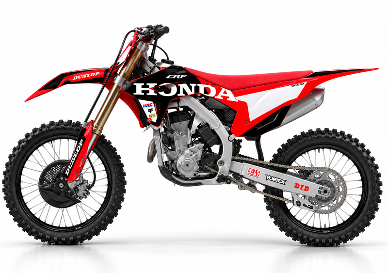 Kit Déco Honda CRF 250R / CRF 450R 2022-2024 – Rouge & noir-1