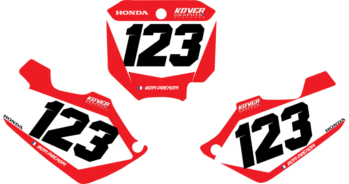 Fond de plaque Honda 85 CR 2003 2013 personnalisé-3