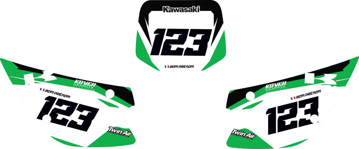 Fond de plaque cross Kawasaki 85 KX 1998 2004 personnalisé-3