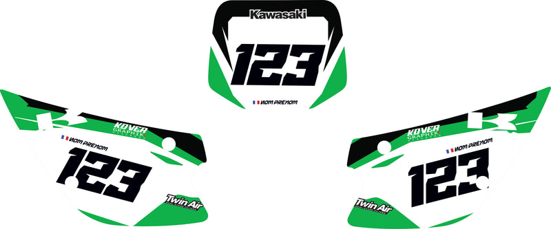 Fond de plaque cross Kawasaki 85 KX 1998 2004 personnalisé-3