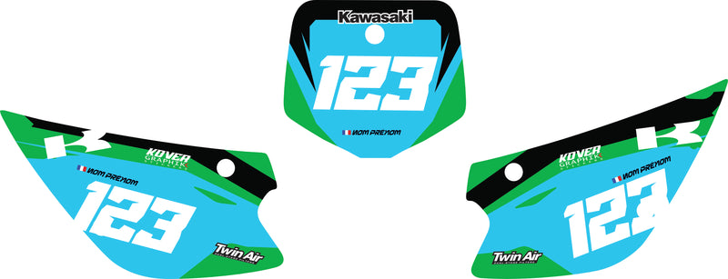 Fond de plaque cross Kawasaki 85 KX 2005 2013 personnalisé-2