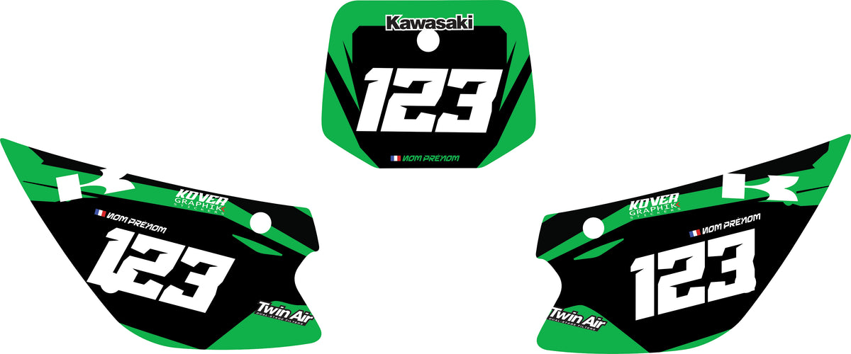 Fond de plaque cross Kawasaki 85 KX 1998 2004 personnalisé-1