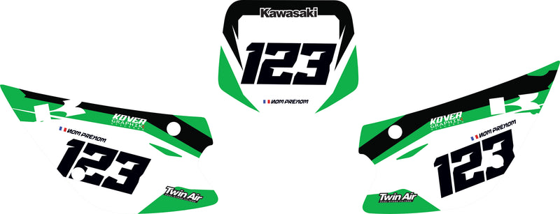 Fond de plaque cross Kawasaki 85 KX 2005 2013 personnalisé-3