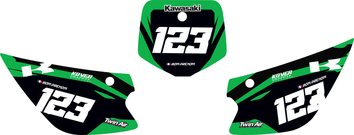 Fond de plaque cross Kawasaki 85 KX 2005 2013 personnalisé