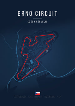 Poster Circuit de Brno – République Tchèque | Affiche MotoGP – Déco murale racing Kover Graphik-2