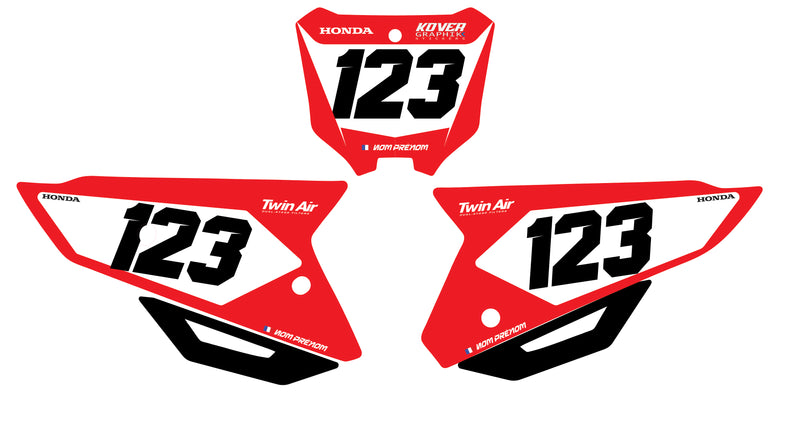 Fond de plaque Honda CRF 450 2021 2024 personnalisé-3