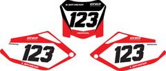 Fond de plaque Honda CRF 250 2008 2009 personnalisé-3