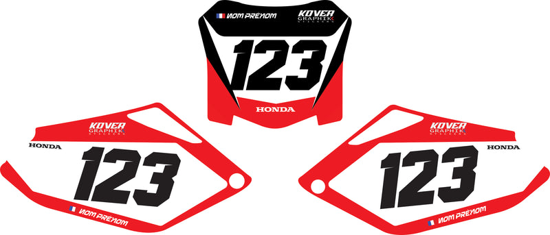 Fond de plaque Honda CRF 250 2008 2009 personnalisé-3