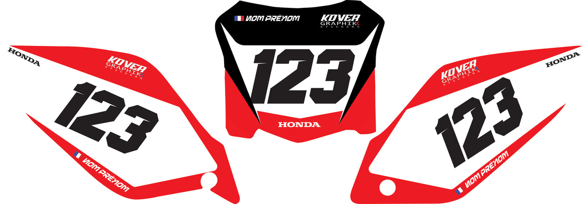 Fond de plaque Honda CRF 450 2008 personnalisé-3